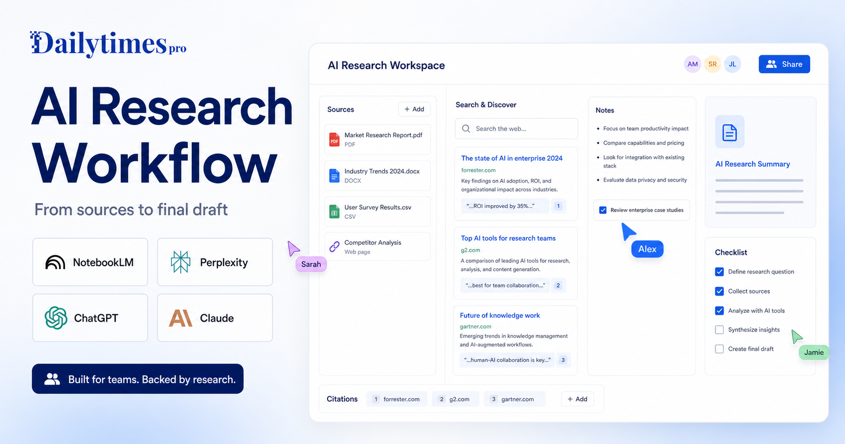 Best AI Research Workflow for Teams_ 7 Steps From Sources to Final Draft