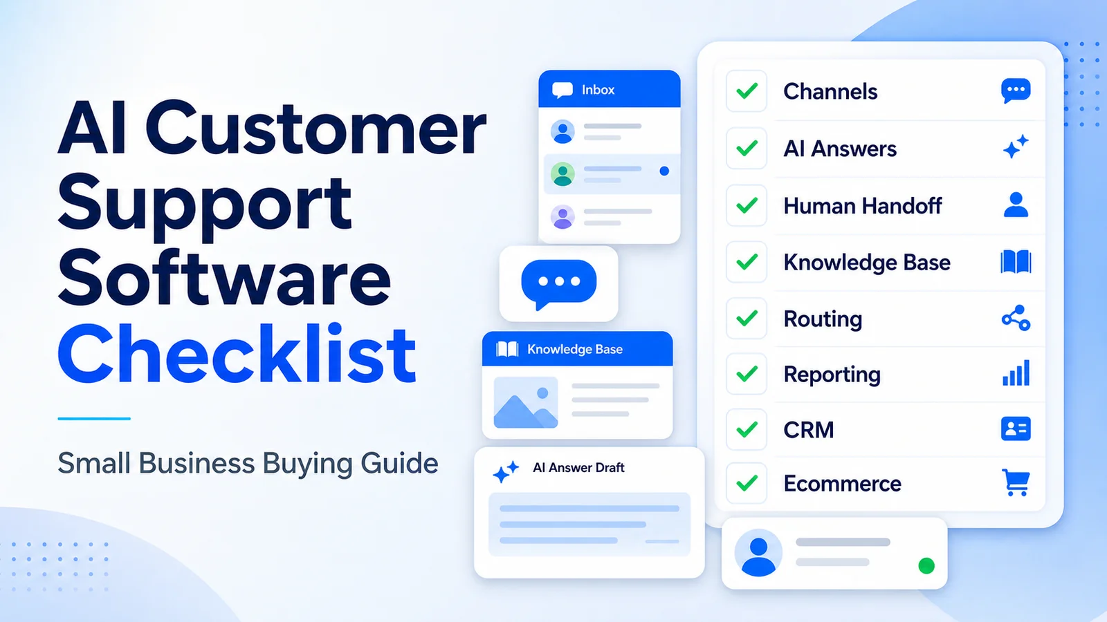 AI customer support software checklist for small business buying guide