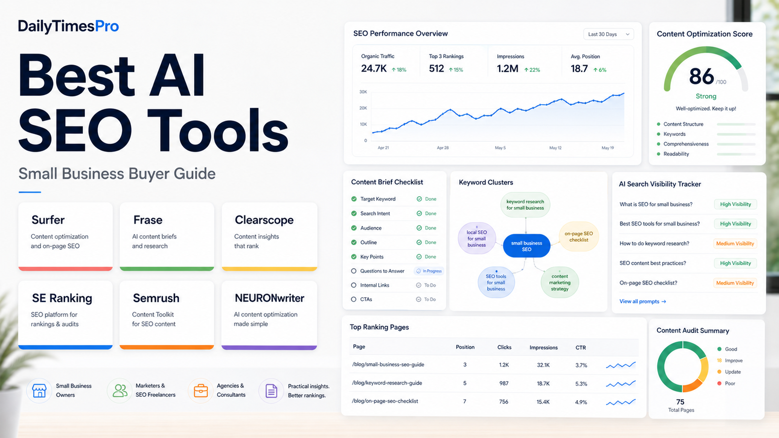 Best AI SEO Tools for Small Business
