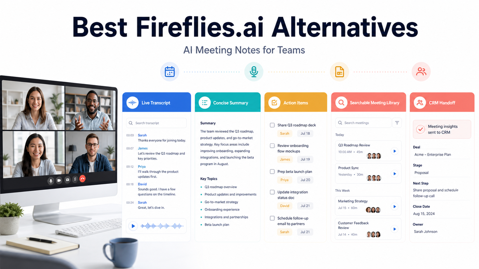 Best Fireflies.ai Alternatives for Meeting Notes
